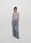 [B-DENIM] LIGHT WASHING WIDE JEANS 054