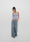 [B-DENIM] LIGHT WASHING WIDE JEANS 054
