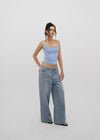 [B-DENIM] LIGHT WASHING WIDE JEANS 054