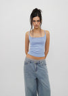 [B-BASIC] Tension Cotton Strap Basic Sleeveless Top (2 SIZE)