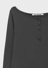 [MADE] Hibe Henley Neck Long Sleeve Top