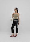Popu Slit Cropped Capri Pants