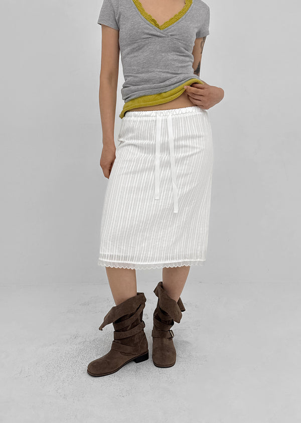 Penhel Line Lace Summer Midi Skirt