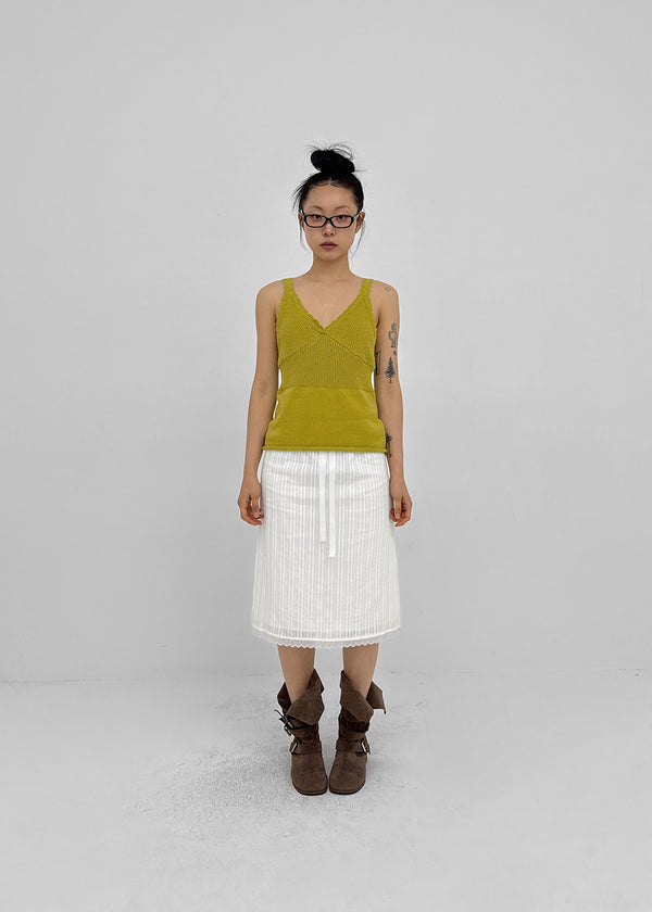 Decant Lace V-neck Sleeveless Knit