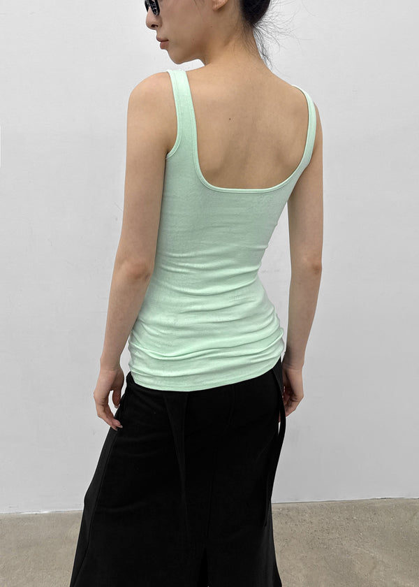 Colme Square Neck Slim Long Sleeveless