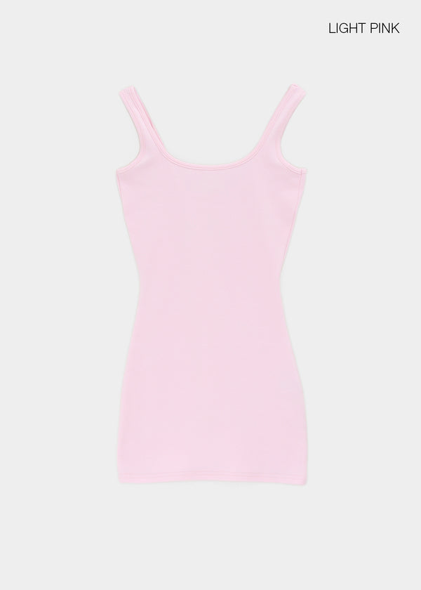 Colme Square Neck Slim Long Sleeveless