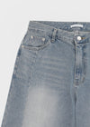 Latka Cut-out Washed Wide Denim Pants