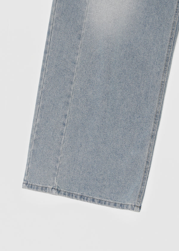 Latka Cut-out Washed Wide Denim Pants