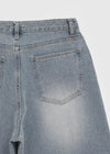Latka Cut-out Washed Wide Denim Pants