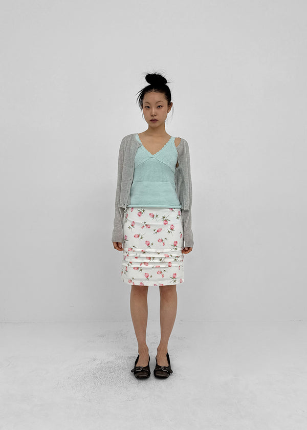 Rossi Flower Chiffon Midi Skirt