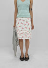 Rossi Flower Chiffon Midi Skirt