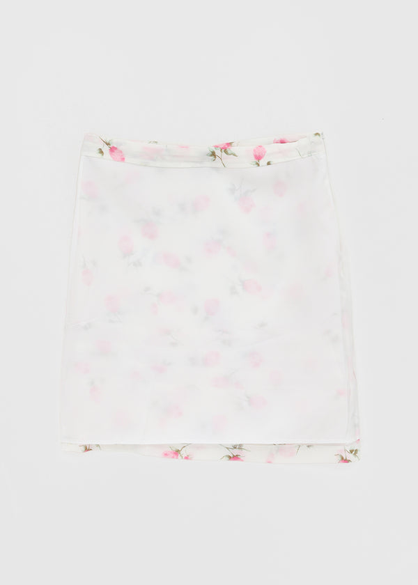 Rossi Flower Chiffon Midi Skirt