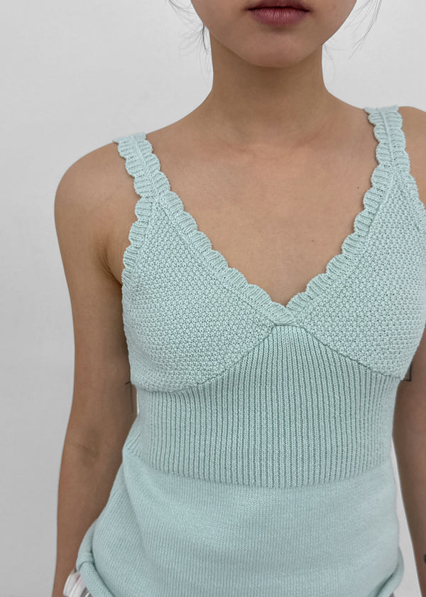 Decant Lace V-neck Sleeveless Knit