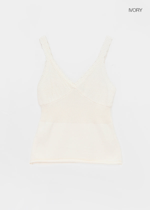 Decant Lace V-neck Sleeveless Knit