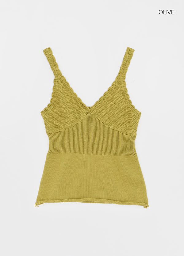 Decant Lace V-neck Sleeveless Knit