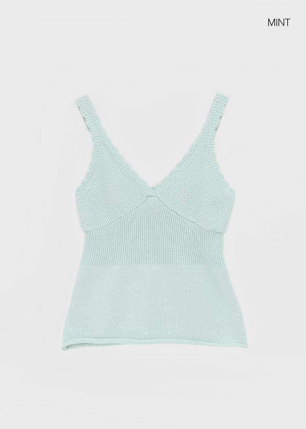 Decant Lace V-neck Sleeveless Knit