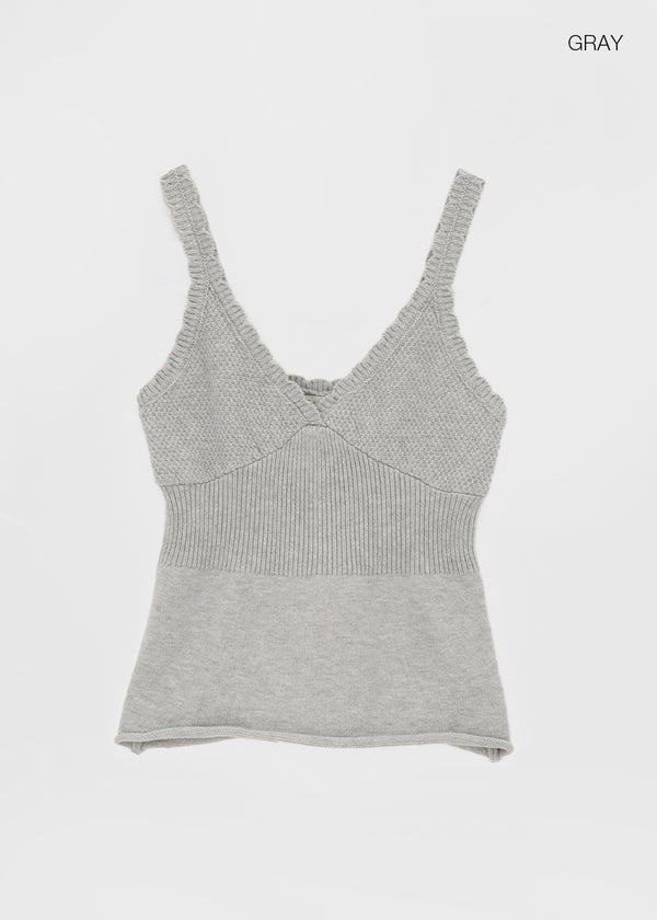 Decant Lace V-neck Sleeveless Knit