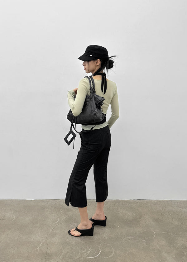 [MADE] Kusha Cowl-Neck Halter Sleeveless Top