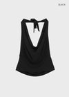 [MADE] Kusha Cowl-Neck Halter Sleeveless Top