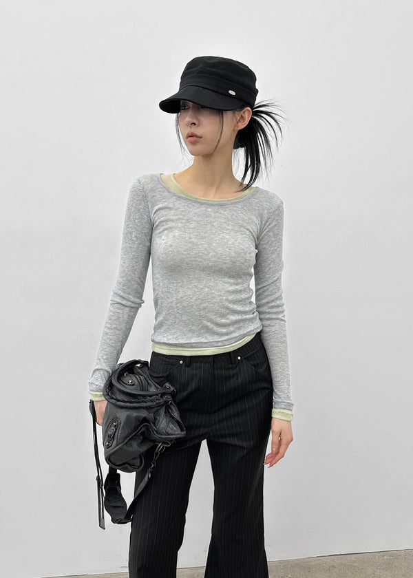 Dilomon See-through Long-sleeve Shirt