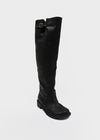 Lovt Leather Buckle Long Boots
