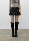 Tom Lee Check Pleated Miniskirt