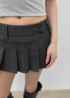 Tom Lee Check Pleated Miniskirt