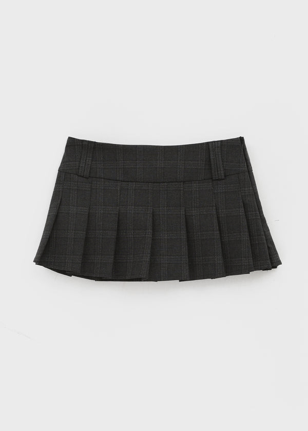 Tom Lee Check Pleated Miniskirt