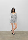 Tipol V-neck Tencel Long Cardigan