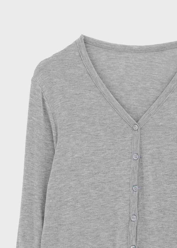Tipol V-neck Tencel Long Cardigan