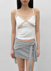 Tutoming Lace Strap Sleeveless