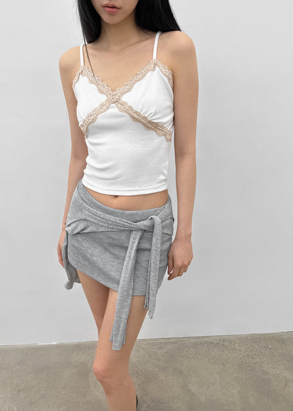 Tutoming Lace Strap Sleeveless