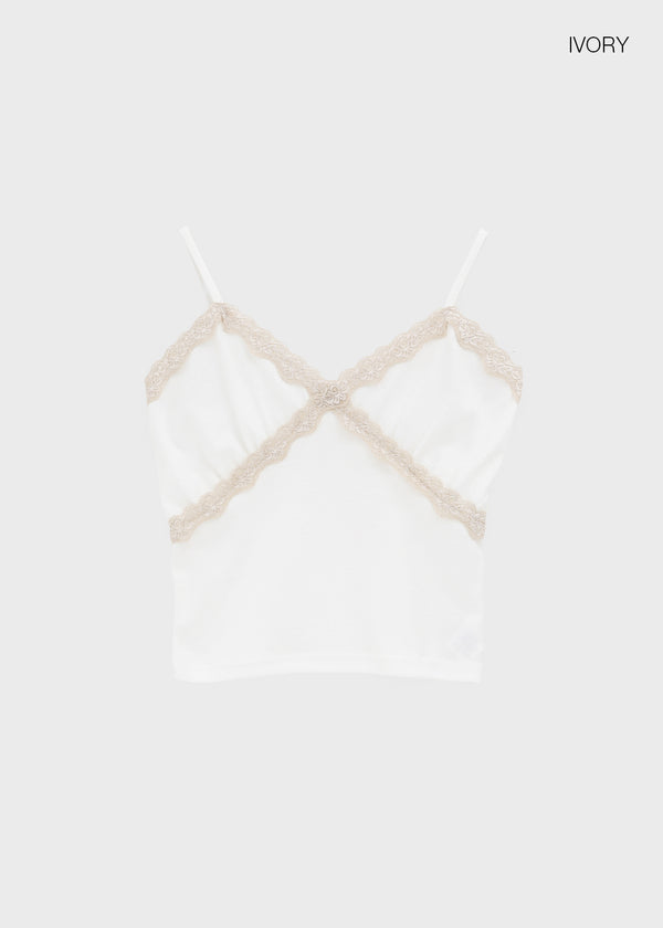 Tutoming Lace Strap Sleeveless
