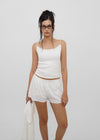 [B-BASIC] Punching Lace Sleeveless Top (Built-in Cap)