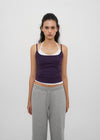 [B-BASIC] Tension Cotton Strap Basic Sleeveless Top (2 SIZE)