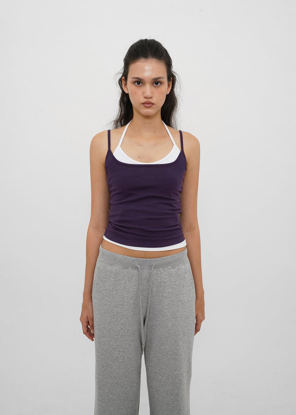 [B-BASIC] Tension Cotton Strap Basic Sleeveless Top (2 SIZE)