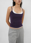 [B-BASIC] Tension Cotton Strap Basic Sleeveless Top (2 SIZE)