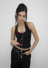 [B-BASIC] Ribbed Halter Sleeveless Top (Built-in Cap)
