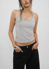 [B-BASIC] Tension Cotton Strap Halter Sleeveless Top (2 SIZE)