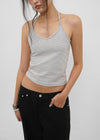 [B-BASIC] Tension Cotton Strap Halter Sleeveless Top (2 SIZE)