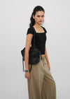 [B-BASIC] Tension Cotton Square-Neck Cap-Sleeve Short-Sleeve T-Shirt (2 SIZE)
