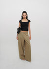 [B-DENIM] LOW WIDE COTTON PANTS 056