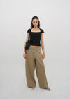 [B-DENIM] LOW WIDE COTTON PANTS 056