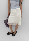 Yos Chiffon Dot Banding Midi Skirt