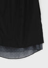Yos Chiffon Dot Banding Midi Skirt