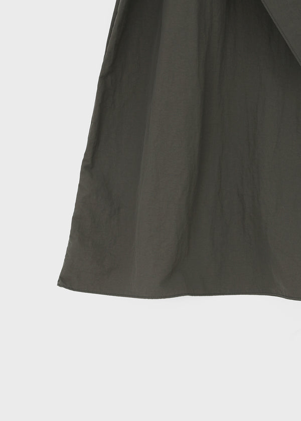 Hellos Nylon Short Sleeve Wrap Long Dress