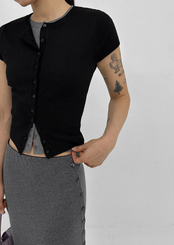 [MADE] Budri Short Sleeve Knit Cardigan