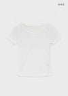 Ongsha Tencel See-through Layered Short Sleeve Tee
