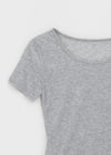 Ongsha Tencel See-through Layered Short Sleeve Tee