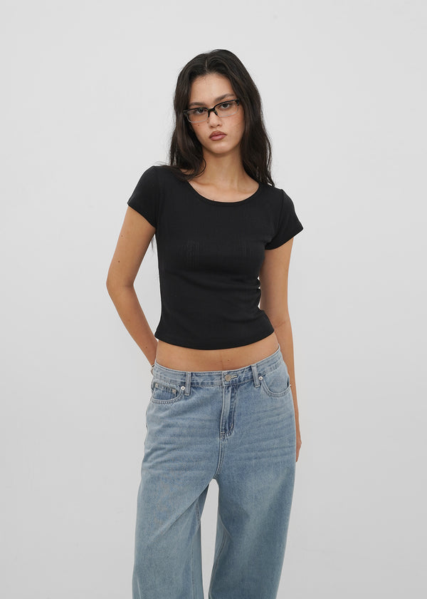 [B-BASIC] Punching Short-Sleeve Tee (2 Sizes)